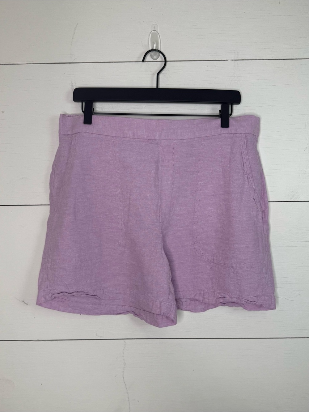 Banana Republic • Women’s Lavender Linen Blend Pull On Shorts Size Large